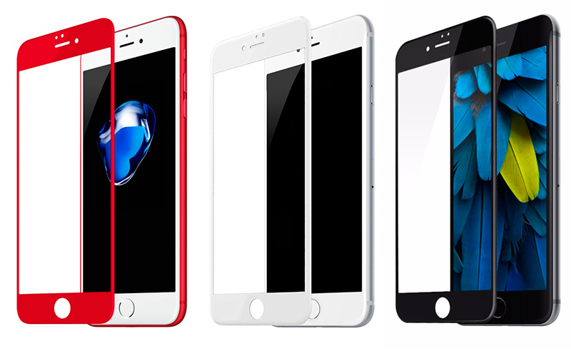 Защитное стекло "10D" для APPLE iPhone 7/8 (4.7") чёрный кант A10.