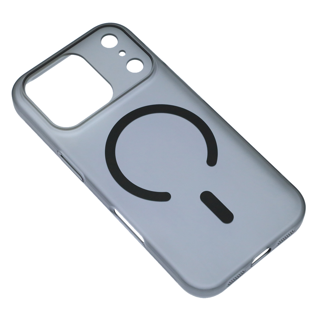 Чехол накладка KWI-NI с поддержкой MagSafe для APPLE iPhone 17 Pro, пластик, силикон, матовый, прозрачный, цвет черный