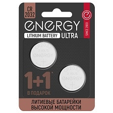 Батарейка ENERGY ULTRA CR2032 BL2 Lithium 3V