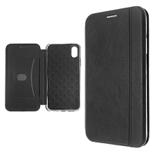 Чехол книжка VINTAGE LiNE для APPLE iPhone XR, экокожа, визитница, цвет черный. Чехол книжка VINTAGE LiNE для APPLE iPhone XR, экокожа, визитница, цвет черный.