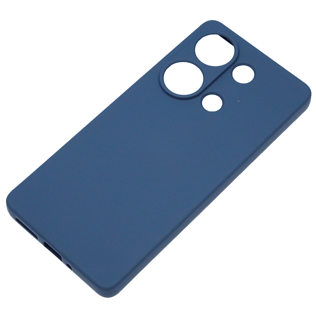 Чехол накладка NANO для XIAOMI Redmi Note 13 Pro 4G, POCO M6 Pro 4G, защита камеры, силикон, бархат, цвет темно синий