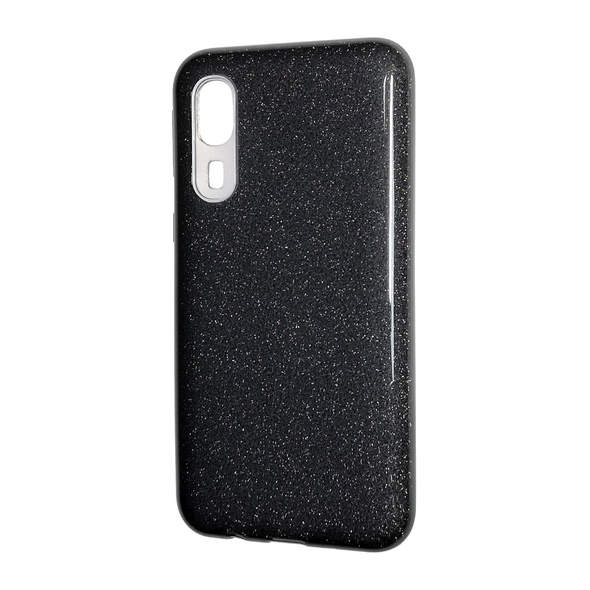 Чехол накладка Shine для SAMSUNG Galaxy A2 Core (SM-A260), силикон, блестки, цвет черный