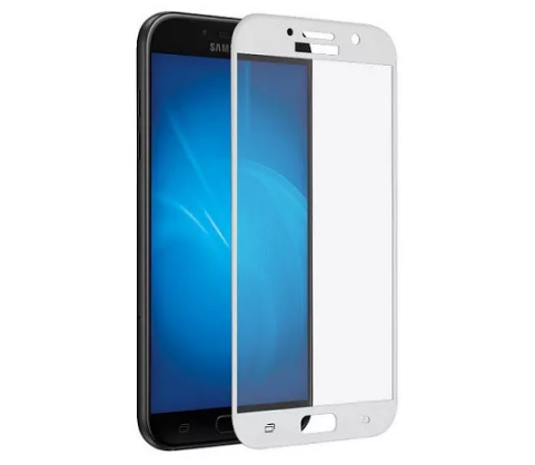 Защитное стекло 3D для SAMSUNG Galaxy А7 2017 (SM-А720) белый кант TIGER.