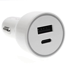 АЗУ (Автомобильное зарядное устройство) QAYAN QCC-107, 38W, 1 USB Type C, 1 USB, PD, QC3.0, цвет белый