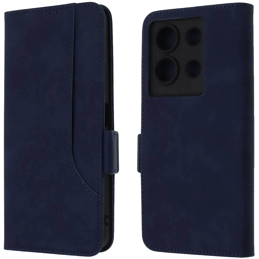 Чехол книжка NICE для INFINIX Note 30, экокожа, визитница, цвет темно синий