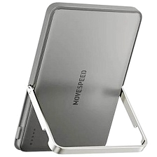 Внешний портативный аккумулятор с держателем, Power Bank MOVESPEED S05 Pro, Magsafe, 5000 mAh, цвет космически серый Внешний портативный аккумулятор с держателем, Power Bank MOVESPEED S05 Pro, Magsafe, 5000 mAh, цвет космически серый
