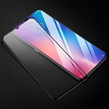 Защитное стекло "6D" GLASS FULL GLUE для XIAOMI Mi 9, цвет канта черный.