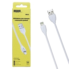 Кабель MRM MR43i Lightning 8 pin, 3А, длина 1 метр, силикон, цвет белый