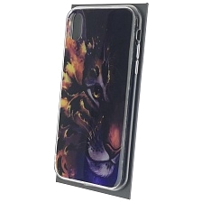 Чехол накладка для APPLE iPhone XR, силикон, рисунок Злой тигр