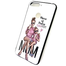 Чехол накладка для HUAWEI HONOR 7A PRO, HONOR 7C, Y6 2018, Y6 PRIME, силикон, рисунок Mama of Drama.