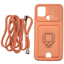 Чехол накладка MULTI FUNCTION 4 в 1 для XIAOMI Redmi 9C, Redmi 10A, цвет персиковый