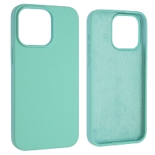 Чехол накладка Silicon Case для APPLE iPhone 15 Pro Max (6.7"), силикон, бархат, цвет бирюзовый