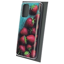 Чехол накладка для XIAOMI Redmi Note 10, Redmi Note 10S, POCO M5s, силикон, рисунок Клубника