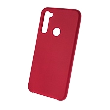 Чехол накладка Silicon Cover для XIAOMI Redmi Note 8T, силикон, бархат, цвет красная роза.
