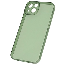Чехол накладка CATEYES для APPLE iPhone 13 (6.1), защита камеры, силикон, цвет прозрачно зеленый