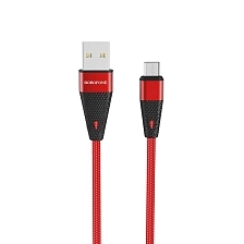 Кабель BOROFONE BU10 Pineapple Micro USB, 2.4A, длина 1.2 метра, нейлоновое армирование, цвет красный