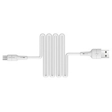 Кабель BOROFONE BX30 Silicone Micro USB, 2.4A, длина 1 метр, силикон, цвет белый