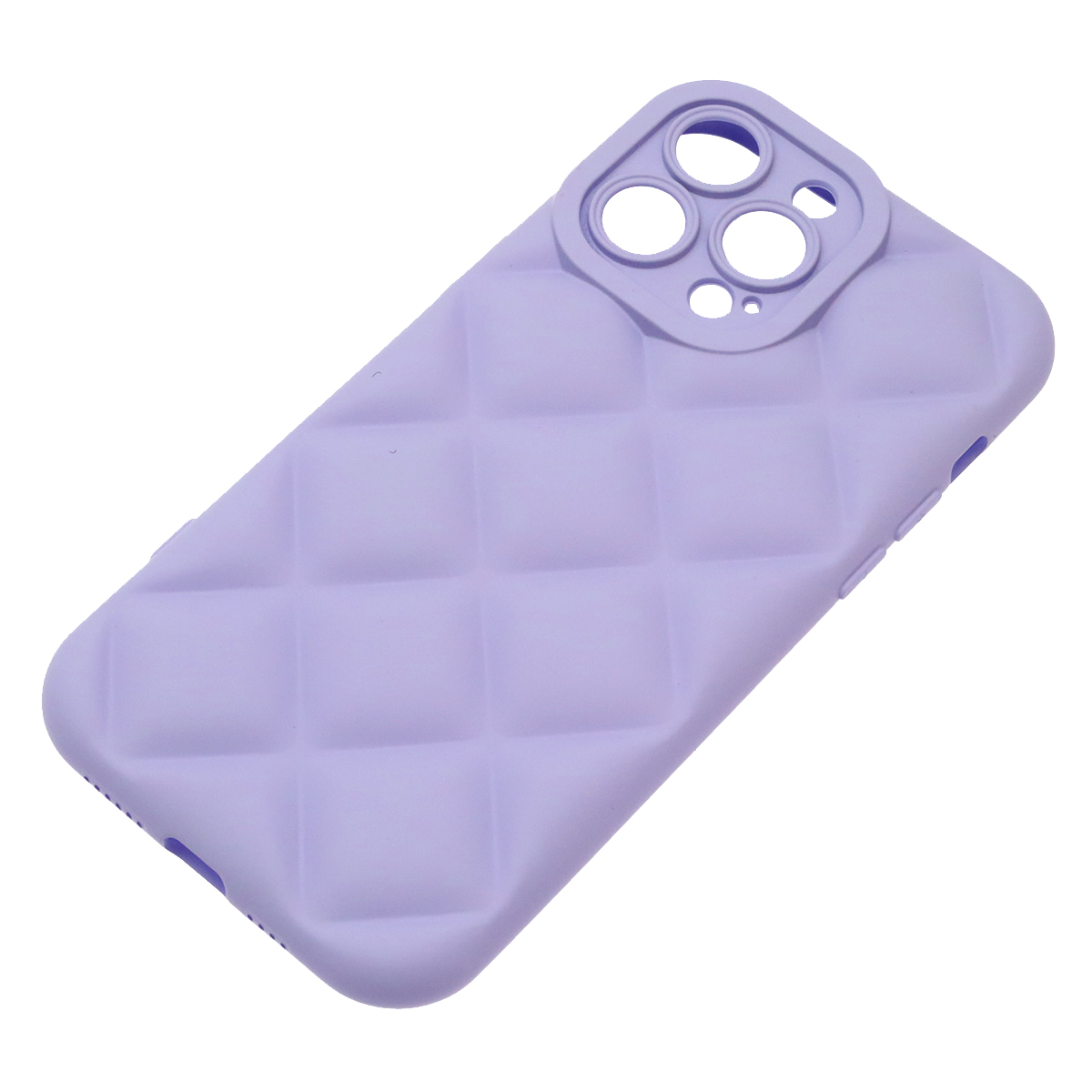 Чехол накладка для APPLE iPhone 14 Pro Max (6.7"), силикон, 3D ромб, цвет сиреневый Чехол накладка для APPLE iPhone 14 Pro Max (6.7"), силикон, 3D ромб, цвет сиреневый