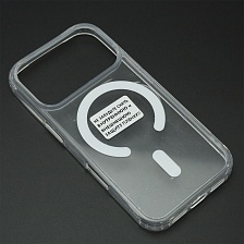 Чехол накладка Clear Case для APPLE iPhone 17 Pro, с поддержкой Magsafe, силикон, прозрачный