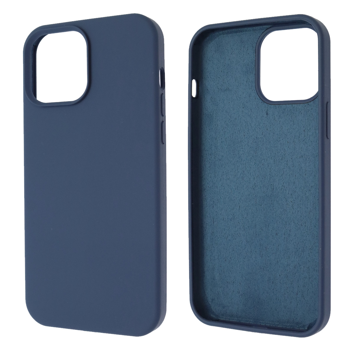 Чехол накладка Silicon Case для APPLE iPhone 13 Pro Max (6.7), силикон, бархат, цвет темно синий Чехол накладка Silicon Case для APPLE iPhone 13 Pro Max (6.7), силикон, бархат, цвет темно синий