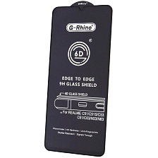 Защитное стекло 6D G-Rhino для Realme C51, Realme C53, Realme Note 50, Realme Note 60, Realme Note 60x, цвет окантовки черный
