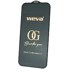 Защитное стекло weva OG для APPLE iPhone 13 Pro Max (6.7"), iPhone 14 Plus (6.7"), цвет окантовки черный