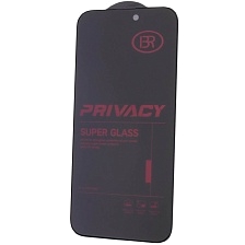 Защитное стекло Антишпион BRAUFFEN для APPLE iPhone 14 Pro Max (6.7"), цвет окантовки черный