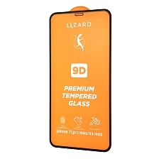 Защитное стекло 9D Lizard для APPLE iPhone XS Max, iPhone 11 Pro Max, цвет окантовки черный