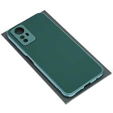 Чехол накладка для XIAOMI Redmi Note 12S, защита камеры, силикон, пластик, цвет темно зеленый