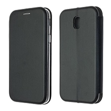 Чехол книжка для SAMSUNG Galaxy J5 2017 (SM-J530), экокожа, визитница, цвет черный