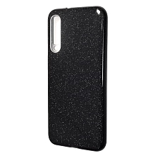 Чехол накладка Shine для XIAOMI MI A3, MI CC9E, силикон, блестки, цвет черный
