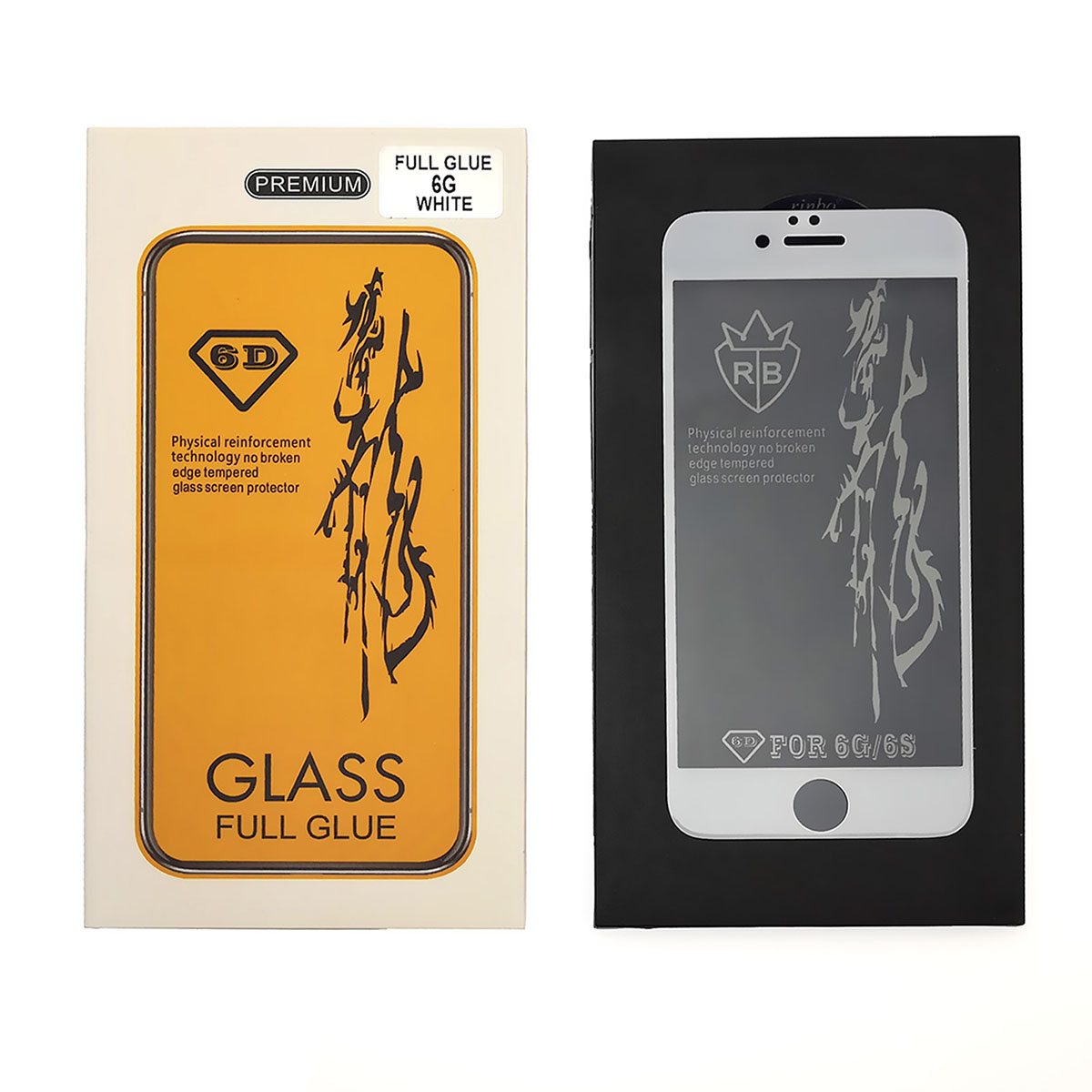 Защитное стекло 6D GLASS FULL GLUE для APPLE iPhone 6, 6G, 6S, цвет канта белый. Защитное стекло 6D GLASS FULL GLUE для APPLE iPhone 6, 6G, 6S, цвет канта белый.