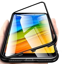 Чехол магнитный для XIAOMI REDMI NOTE 7, NOTE 7 PRO, металл, цвет чёрный.