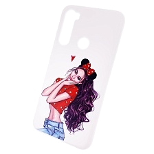 Чехол накладка для XIAOMI Redmi Note 8, силикон, рисунок Девушка Маус.