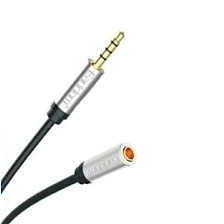 AUX удлинитель EARLDOM AUX34 Jack 3.5 мм (МАМА-ПАПА), длина 1 метр, цвет черный