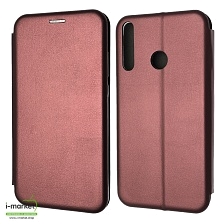 Чехол книжка STYLISH для HUAWEI Honor 9C, P40 Lite E, Y7P, экокожа, визитница, цвет бордовый