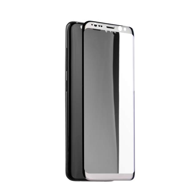 Защитное стекло "SC" 3D для Samsung Galaxy S8 Plus (цвет=серебро).