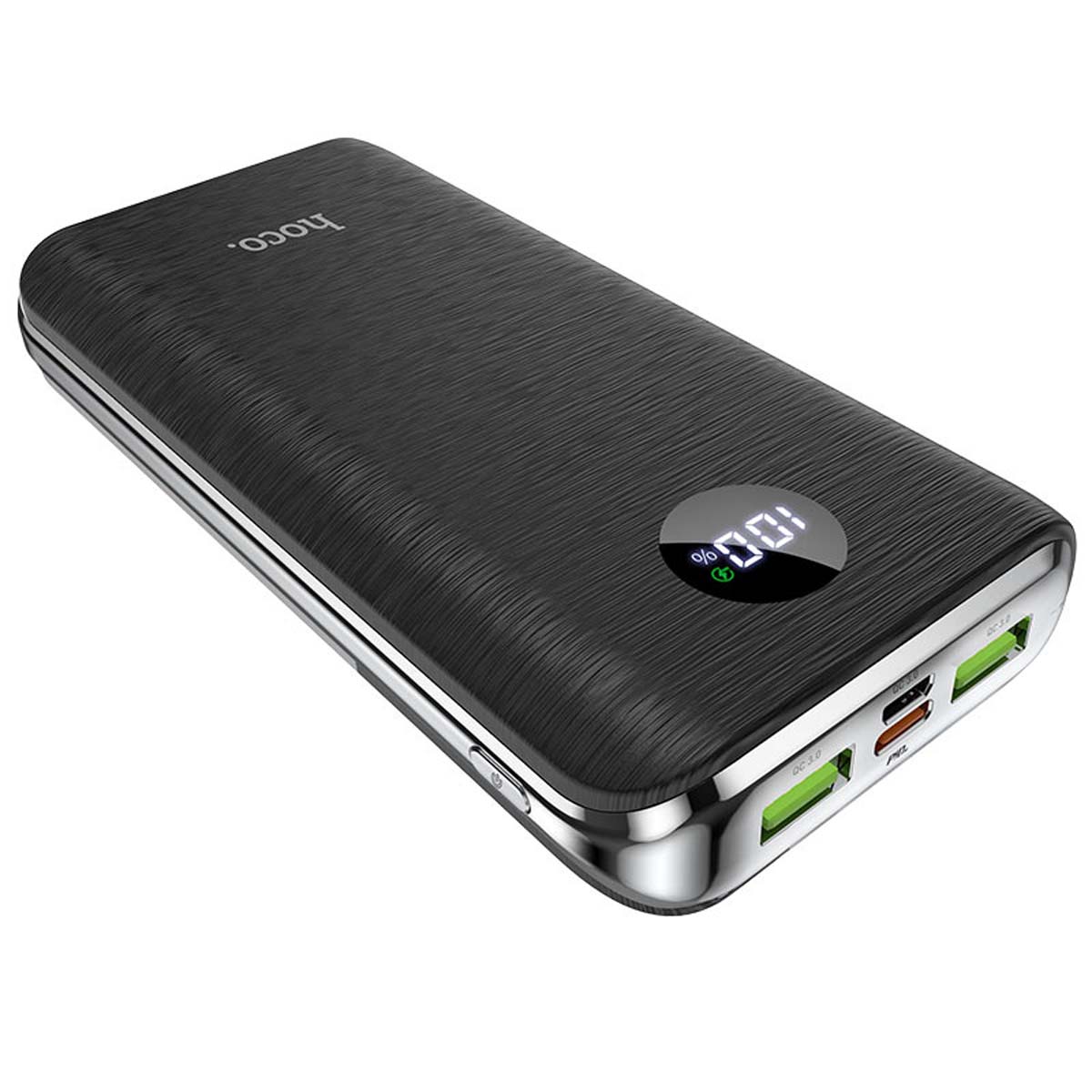 Внешний портативный аккумулятор, Power Bank HOCO J69A Speed flash, 15000 mAh, цвет черный Внешний портативный аккумулятор, Power Bank HOCO J69A Speed flash, 15000 mAh, цвет черный