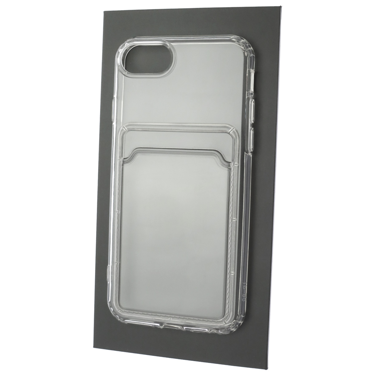 Чехол накладка CARD CASE для APPLE iPhone 6, iPhone 6G, iPhone 6S, силикон, отдел для карт, цвет прозрачный