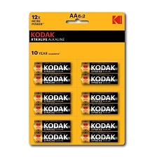 Батарейка KODAK XTRALIFE XTRALIFE LR6 AA BL12 (2*6) Alkaline 1.5V Батарейка KODAK XTRALIFE XTRALIFE LR6 AA BL12 (2*6) Alkaline 1.5V