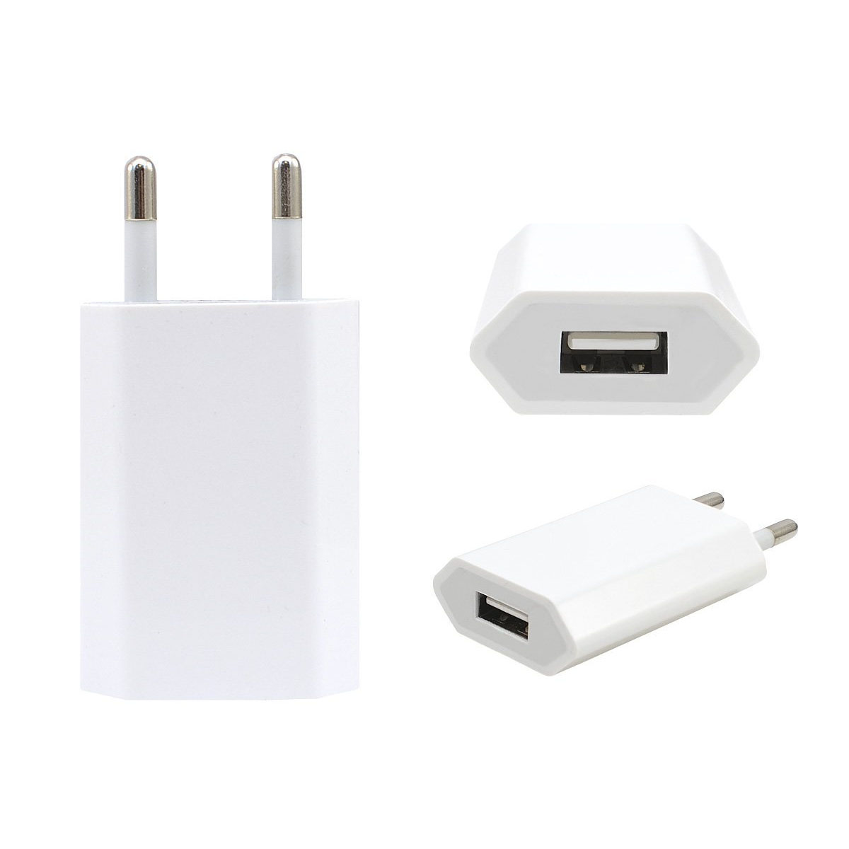 СЗУ (Сетевое зарядное устройство) для APPLE, 1 USB, 5W (5V-1A), цвет белый