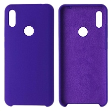 Чехол накладка Silicon Cover для HUAWEI Honor 8A, Y6 2019, силикон, бархат, цвет фиолетовый