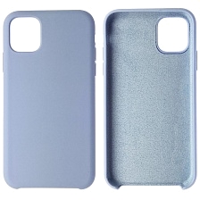 Чехол накладка Silicon Case для APPLE iPhone 11, силикон, бархат, цвет барвинок