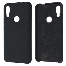 Чехол накладка Silicon Cover для HUAWEI Honor P Smart Z, Honor 9X, Oppo F11 Pro, силикон, бархат, цвет черный