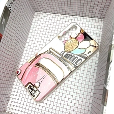 Чехол накладка для HUAWEI HONOR 20 YAL-L21, силикон, рисунок Воздушные шары и машина.