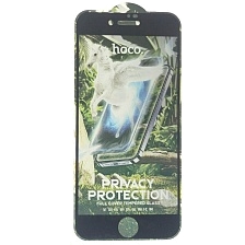 Защитное стекло Антишпион HOCO G11 для APPLE iPhone 7, iPhone 8, цвет окантовки черный