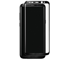 Защитное стекло 5D для SAMSUNG Galaxy S8 SM-G950 чёрный кант Monarch.