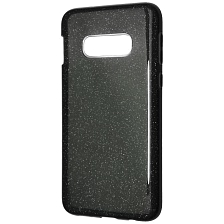 Чехол накладка Shine для SAMSUNG Galaxy S10e (SM-G970), силикон, блестки, цвет черный