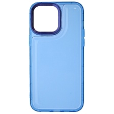 Чехол накладка AIR BAG для APPLE iPhone 14 Pro Max (6.7"), силикон, цвет прозрачно голубой