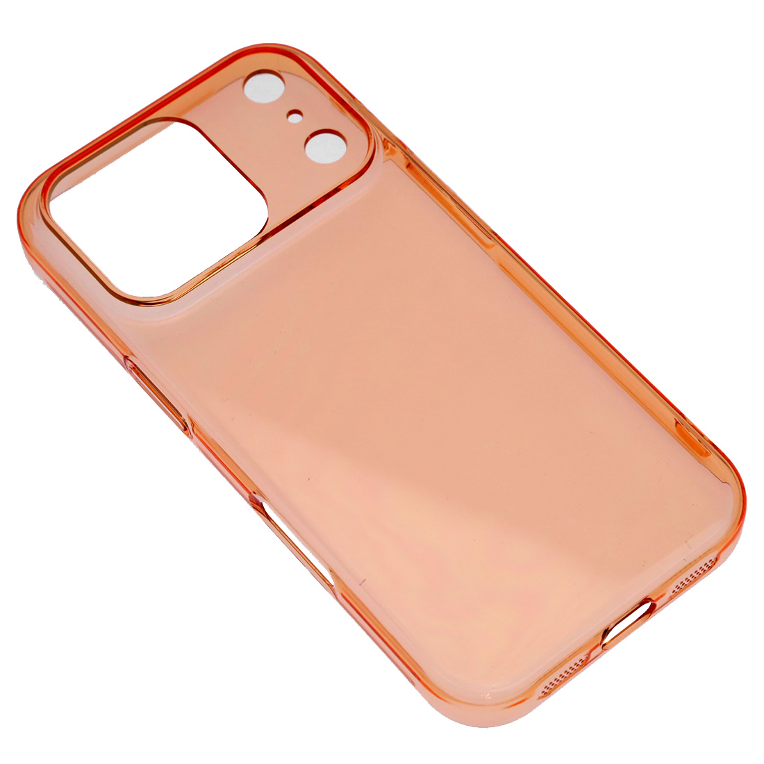 Чехол накладка KWI-NI для APPLE iPhone 17 Pro Max, пластик, прозрачный, цвет оранжевый